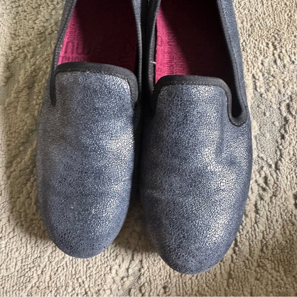 Munro flats loafers Barb Blue Printed Metallic Shoes comfort  Size 9 - Picture 8 of 13